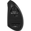 Acouto Mouse Verticale Ergonomico Wireless 2.4GHz per Mancini 6 Pulsanti DPI Regolabile 800/1200/1600 Ottico per PC Laptop Computer Nero con Ricevitore USB