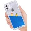 SGVAHY Custodia per iPhone 12 Pro Max, 3D Dynamic Blue Liquido Galleggiante Anatre e Nave Pirata Morbido Silicone Bumper Quicksand Hard Back Case per iPhone 12 Pro Max