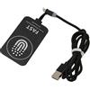 CCYLEZ Ricevitore di Ricarica Wireless Sottile, Ricevitore di Ricarica Rapida A Doppio Scopo con Aspirazione Magnetica di Tipo C 5 V 2 A 10 W per A51 / A20E / A20