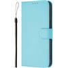 Nodigao Compatibile per Oppo Reno 12 FS 4G 5G / Oppo Reno 12 F 4G 5G Cover Tinta Unita a Libro Book Pelle PU Portafoglio Magnetica con Disegni Motivo Antiurto Case Flip Custodia - Celeste