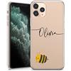 TULLUN Custodia personalizzata per iPhone 13 Pro Max - Cover in gel morbido trasparente personalizzata api stile individuale iniziale nome testo - nome con righe