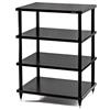 Solidsteel S2-4 Mobile Stereo Hi Fi Porta Elettroniche, Mobiletto Rack Audio 4 Livelli in Legno (Made in Italy), Telaio in Metallo per Impianto Hi-Fi Stereo, Punte Regolabili in Acciaio INOX