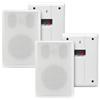 Pronomic FLS-540E WH Set Diffusori Flatpanel da Parete (2 Coppie HiFi Flat Speaker, Cassa 2 Vie, Woofer 5,25/133mm, Tweeter 1,2/30mm, 30/60 Watt (RMS/Peak), Connessione a morsetti) bianco