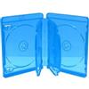 MediaRange Custodie Blu-ray per 6 dischi, 22 mm, Machine-pack-quality, Blu, Transparente, 10 pezzi