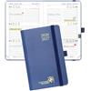 POPRUN Agenda 2026 2027 Settimanale Tascabile 10x15,6cm,Ago.2026 a Dic.2027 | Copertina Rigida Diario Scuola, A6, 17 Mesi, Carta Spessa da 80 GSM(Blu Marino)