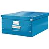 Leitz Click & Store WOW Scatola Archivio Grande, per Riporre e Trasportare Documenti A3 e Oggetti di Grandi Dimensioni, Adatta a Casa e Ufficio, Blu, 60454036