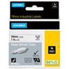 DYMO Rhino Industrial Tubi per etichette termorestringenti per cavi | 24 mm x 1,5 m | Stampa nera su bianco | Autoadesivi | per stampanti di etichette Rhino