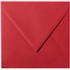 Paper24 50 Buste quadrate 100 X 100 mm, 10 x 10 cm, 120 G/M² con linguetta di triangolo Colore: 11 vino rosso