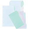 SUPERFINDINGS 40 fogli 10 set di schede A6 con 6 anelli, plastica trasparente, suddivisione colorata con cavaliere, pagine indice per raccoglitori, taccuino 17, 3 x 10, 5 cm