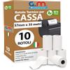 G.M. DISTRIBUZIONE GM 10 Rotolini Cassa Omologati 57mm x 35 Metri - Termica Fiscale BPA FREE - Carta Termica per Scontrini - Rotoli Termici 57x30 57x35-1 Confezione da 10 Rotolini Cassa - Registratore di Cassa Fiscale