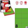 MarkIn Etichetta adesiva C/512 verde fluo 100fg A4 105x74mm (8et/fg) Markin