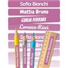 melu kids® Etichette Adesive Personalizzate Scuola (75 pz, Viola) | Etichette Adesive per Matite e Cancelleria, Etichette Personalizzate Scuola con Nome, Resistenti all'Acqua e Lavastoviglie