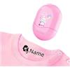 asu Timbro personalizzato per vestiti, Timbri per bambini vestiti, libri, scarpe, timbri, nomi, adesivi, timbri lavabili, personalizzati Colorfast (BZ009 pink,1PCS)