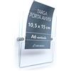 adv-smart Targa in Plexiglass Porta Avvisi, Messaggio, Flayer, formato 10,5x15 cm A6 verticale, prezzi, offerte e informazioni. Tasca apribile a V con distanziali a parete