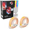Prestige Cartridge 2x Bianco su Giallo Nastro Goffratura per Etichette (9mm x 3m) compatibile per Dymo S0717930 Omega Home & S0717900 S0717910 Junior Etichettatrici