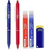 Pilot FriXion Ball Clicker - Penna gel roller a scatto cancellabile, (Set con penna blu, penna rossa, 3 refill blu, 3 refill rosso, una Gomma Frixion Originale)