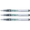 PILOT Set di 3 penne stilografiche monouso V-Pen cancellabili, colore: verde