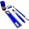 PRESTIGE & DELUXE Set scrittura Scuola Stumble Guys, include matita con gomma + righello + temperino + gomma + penna cancellabile con omaggio portachiave personaggio