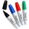 Sharpie pennarelli indelebili, punta a scalpello, nero, blu, rosso, verde, 1 di ogni colore