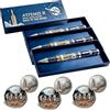 GUUZETU Artemis II Penna commemorativa Ritorno alla Luna con moneta, penna a sfera a tema astronauta razzo, penna in edizione speciale spaziale 2026, set regalo da collezione per gli appassionati (3pcs)