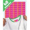 LabelTiger® Etichette Personalizzate Per Bambini - 60 Pezzi, Adesive e Impermeabili, Ideali Per Nido, Scuola, Vestiti e Oggetti - Rosa