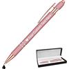 STREADVE Penna Personalizzata con Incisione Logo Nome Penne Personalizzate Penne Personalizzabili Regalo Penna Personalizzabile per Ufficio Laurea Compleanno Donna Uomo Universitari, Oro Rosa