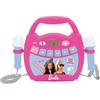 Lexibook, Mattel Barbie, Lettore Digitale Karaoke Portatile per Bambini, Microfoni, Effetti Luce, Bluetooth®, Funzioni di Registrazione e Cambio Voce, Rosa, MP320BBZLXB