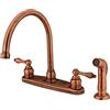 KINGSTON BRASS KB726ALSP Vintage 8 Centerset rubinetto della cucina, rame antico