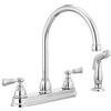 Peerless P2865LF Elmhurst Rubinetto da cucina a due maniglie con doccetta per montaggio su piano, cromato