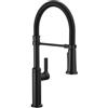 Delta Rhett 18829-DST - Rubinetto da cucina professionale con spruzzatore estraibile, foro singolo, nero opaco