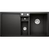BLANCO COLLECTIS 6 S | SILGRANIT nero | Tipo di montaggio: installazione dall'alto | bacino principale destro | con controllo di scarico, con accessori | base 60 | grande bacino | superficie facile da