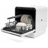 DAOHHFO Mini lavastoviglie 1100 W, 6 l, lavastoviglie compatta portatile senza attacco dell'acqua, mini lavastoviglie da tavolo con 4 programmi e supporti push-pull, lavastoviglie per 4-6 persone
