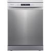 Hisense HS623D10X - Lavastoviglie indipendente, 60 cm, 3° vassoio, basso consumo, 14 posate, 7 programmi, 47 dB con modalità lavaggio rapido, libero installazione, inox