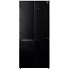 INFINITON ELECTRONICS Frigorifero americano Infiniton AMCB-580CD90, altezza 190 cm, 456 litri, E, finitura in vetro, Total No Frost (nero, AMCB-580CD90NEC)