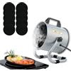 NIXOD Cappa portatile con 9 filtri a carbone attivo, forte aspirazione da cucina ventola di scarico per barbecue interno, pentola calda, camper e cucina desktop grigio
