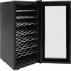 MELAQULY Frigorifero per vino, 32 bottiglie con porta in vetro, 12-18 °C, frigorifero per bevande, frigorifero da 78 l, con luce a LED, per vino rosso, birra, champagne