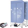 SweAtz Stendibiancheria Riscaldato Piccolo Armadio Elettrico Casa Appartamenti, 2000w/2300w Grande Capacità 20kg Doppio Strato Acciaio Inossidabile Telecomando Lavanderia Umida per Interni ad Alta