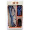 O-OK KIT OCCHIALE DA LETTURA O-OK PERLA CON PORTAOCCHIALI DOPPIO (+2.50, Blu)
