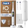 Oral-B Spazzolino Elettrico Ricaricabile iO 9 Bianco, 3 Testine Di Ricambio, 1 Custodia Da Viaggio con Caricatore. 1 Spazzolino