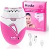 ZENITHTOP Epilatore, epilatore da donna, ricaricabile, senza fili, con luce LED, 2 impostazioni di velocità, per viso, zona bikini, ascelle, braccia, gambe, labbro superiore