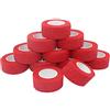 STpro Non Tessuto Coesive Elastica Benda Flessibile Bendaggio in Varia Colori,2,5cm x 12 Rotoli,Rosso