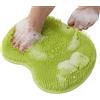 Generic Silicone Foot Scrubber Mat, 2025 New Shower Foot Back Scrubber Massage Pad with Suction Cups Non-Slip Exfoliating Shower Pad (Green)