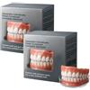 Generico Set di protesi dentarie in silicone, set di protesi dentarie complete personalizzate avanzate, faccette dentali temporanee, faccette a scatto per denti superiori e inferiori (2pcs)
