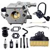 GTWSQQ Carburatore for motosega S=tihl-021 025 MS210 MS250 con kit di messa a punto della linea del carburante della bobina di accensione del filtro dell'aria 1123 160 1650