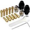 Generico Drill Chuck Collet Set, Drill Chuck Set - Kit di mandrino della smerigliatrice elettrica - Sostituzione del gambo senza chiave 1/32-1/8 pollici per strumenti rotanti, per smerigliatrici elettriche