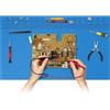EEEKit Tappetino saldatura silicone: Tappetino riparazione 60/35 cm | Extra grande 60/35 cm - Antistatico & antiscivolo - Resiste a 500 °C - Per elettronica, smartphone, laptop & fai da te