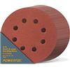 POWERTEC 45003 A/O Hook & Loop 8 Hole Disc, 5 pollici, Assortimento 25 pezzi di ogni grana: 40/80/120, 75 PK