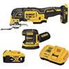 DEWALT 20V MAX* XR Levigatrice & Multi-Tool, Kit per la lavorazione del legno, 2 utensili (DCK202P1)