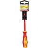WOLFPACK Cacciavite piatto isolato certificato VDE 1.000 V. Misura 0,8 x Ø 4,0 x 100 mm. Cacciavite di sicurezza Elettricista