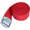 HLHLH Cinghie di fissaggio for carichi da 2 m con fibbia in metallo, fune traino for auto, moto, bici, for bagagli, borse, accessori a cricchetto resistenti(Red)